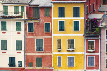Fototapeta na wymiar Colorful buildings in Portofino