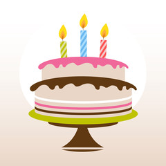 Color birthday cake