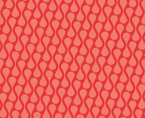 Printed kitchen splashbacks Red seamless pattern retro
