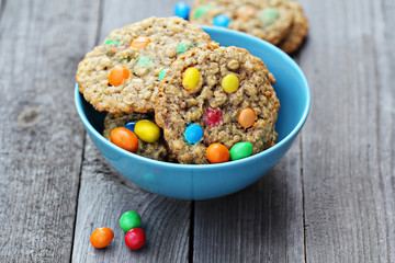 Cookies with colorful candies