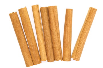 Cinnamon sticks isolated on a white background