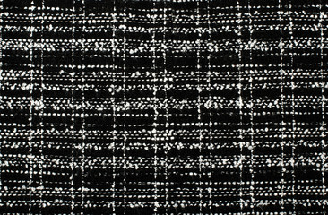 Black and white wool twill pattern.Woven design as background.