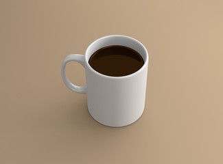 Tasse Kaffee weiß