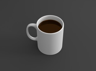 Tasse Kaffee weiß