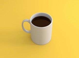 Tasse Kaffee weiß