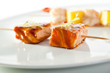 Skewered Salmon