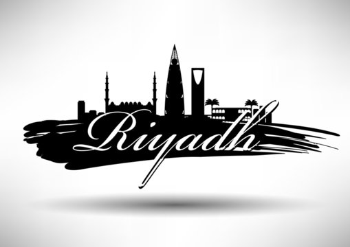 City of Riyadh Typographic Skyline Design
