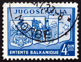 Postage stamp Yugoslavia 1937 Balkan Entente