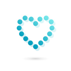 Heart symbol logo icon design template elements