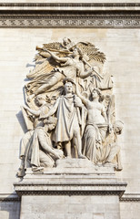 Sculptural Detail on the Arc de Triomphe in Paris