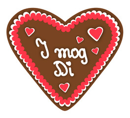 Lebkuchenherz "I mog Di"