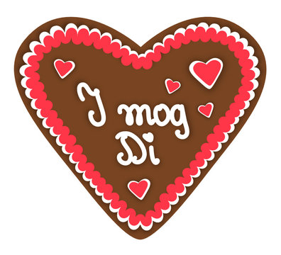 Lebkuchenherz "I mog Di"