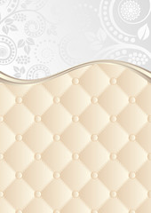 floral background with quilted pattern