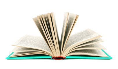 Fototapeta premium The open book. On white background.