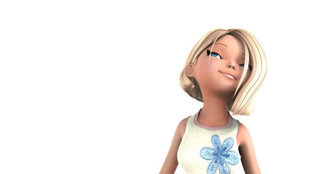 Animation of a dancing Toon Girl