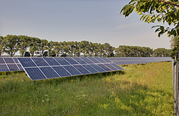Solar power plant outside the town