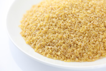 Bulgur wheat in a plate