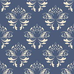 damask pattern. vector seamless wallpaper. flower background