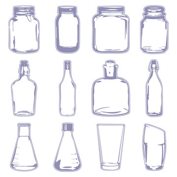 Different empty containers