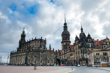 Fototapeta premium Cathedral of the Holy Trinity and Dresden castle