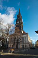 Fototapeta na wymiar Сhurch of Three Magi (Dreikönigskirche) in Dresden, Germany