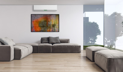 Interno con aria condizionata