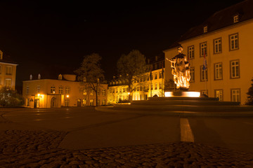Fototapeta na wymiar Place de Clairefontaine in the center of Luxembourg at night