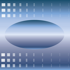 abstract  ellipse white space for text on blue background