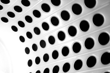 Abstract black dot and white