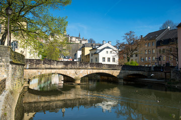 Downtown Grund of Luxembourg City