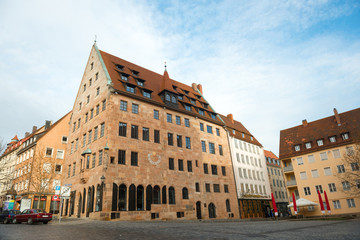 View of the Old Town architecture in Nuremberg, Germany