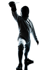 man fencing silhouette