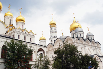Fototapeta na wymiar Moscow Kremlin churches. UNESCO World Heritage Site.
