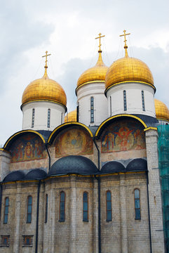 Dormition church. Moscow Kremlin. UNESCO World Heritage Site.