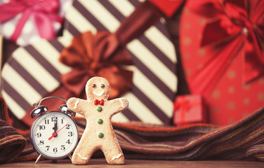 Cookie man and alarm clock