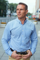 Pensive man portrait