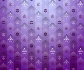 Christmas purple background. New Year pattern with snowflake