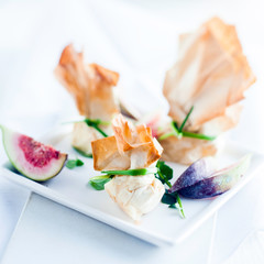 Sweet Dessert in Flaky Pastry Bonbons