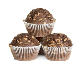 muffins isolated on white background