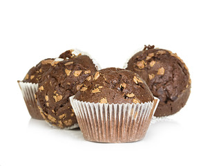 muffins isolated on white background
