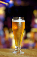 Glass of light beer