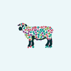 Vector illustration of sheep