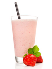 Milchshake mit Erdbeeren