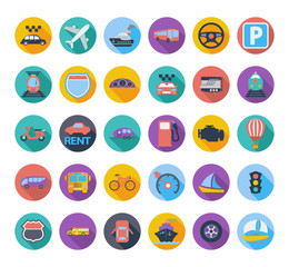 Transportation icon set.