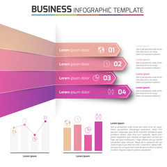 4 Steps arrows process infographics
