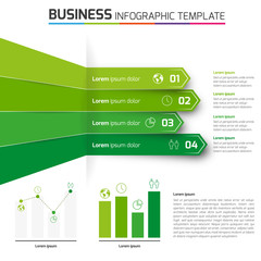 4 Steps arrows process infographics