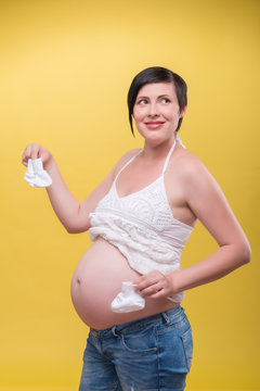 Pregnant woman expecting her baby