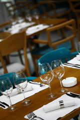 Dinner in a restaurant