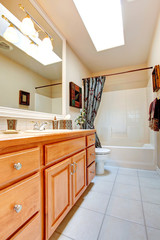 Bathroom interior in new american house