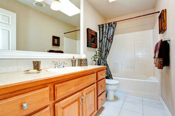 Bathroom interior in new american house